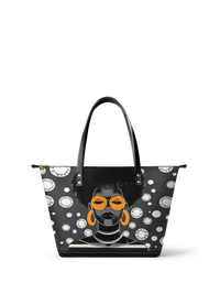 Melyla"Fahari" Monochrome Leather Tote Bag