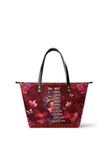 Melyla "Imani" Pomegranate Red Leather Tote Bag