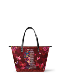 Melyla "Imani" Pomegranate Red Leather Tote Bag