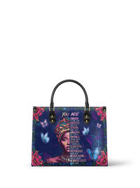 Melyla "Imani" Blue Orchid Leather Handbag