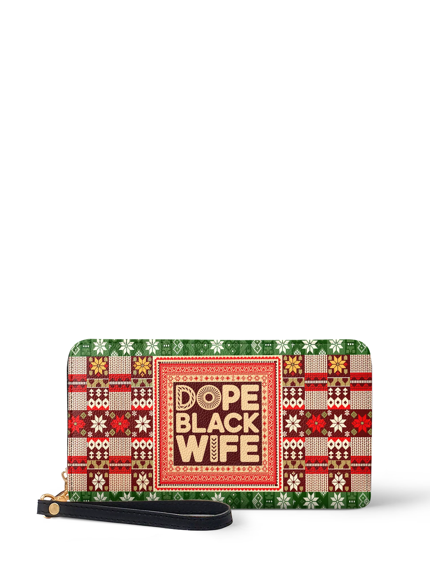 Melyla  "Dope Black Wife" Frosted Pine Wallet
