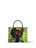 Melyla  "Aina" Lime Pop Leather Handbag