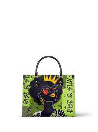 Melyla  "Aina" Lime Pop Leather Handbag
