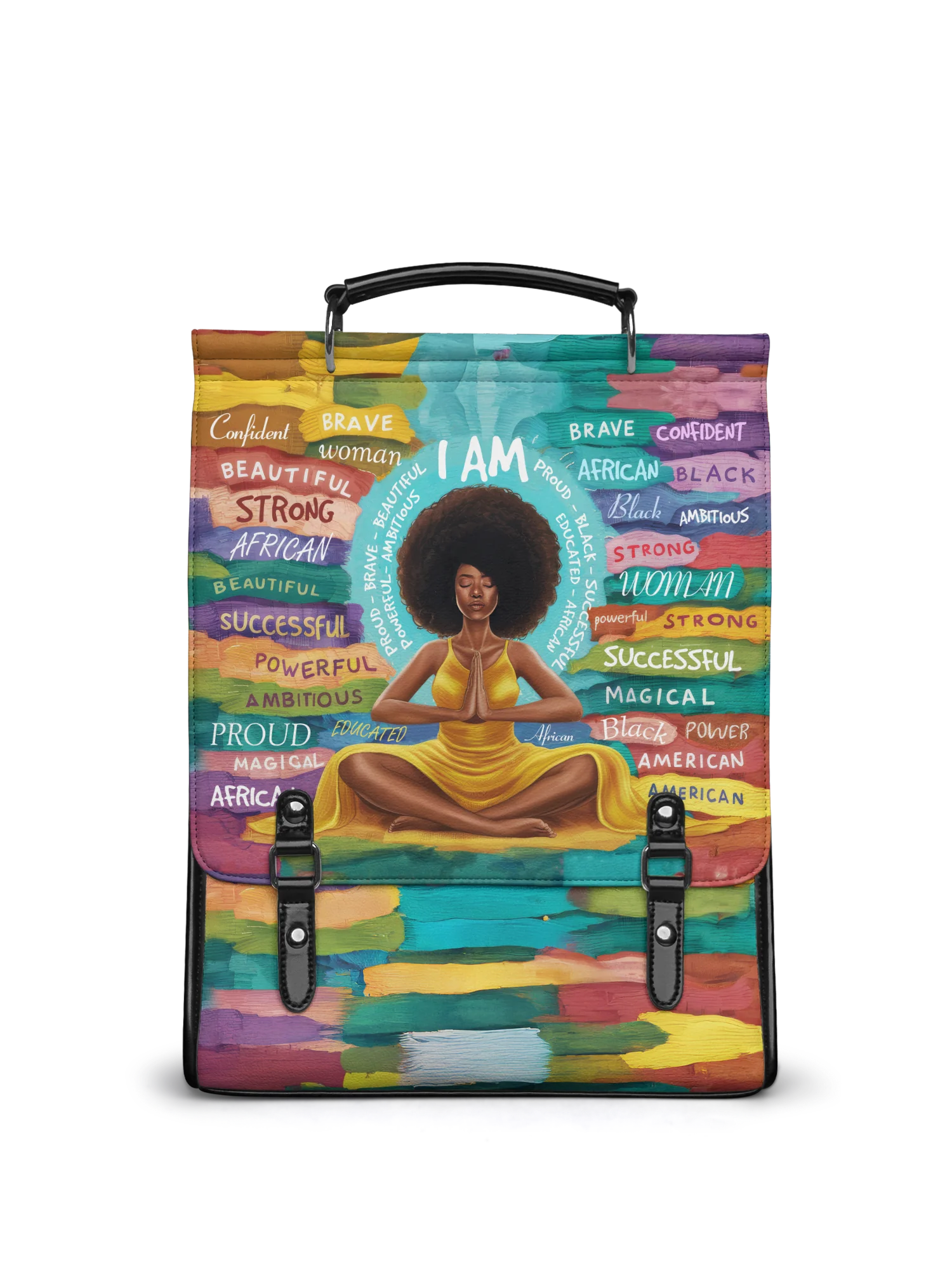Melyla  "AfroEssence" Leather Backpack