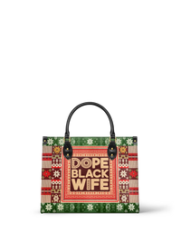 Melyla  "Dope Black Wife" Frosted Pine Leather Handbag