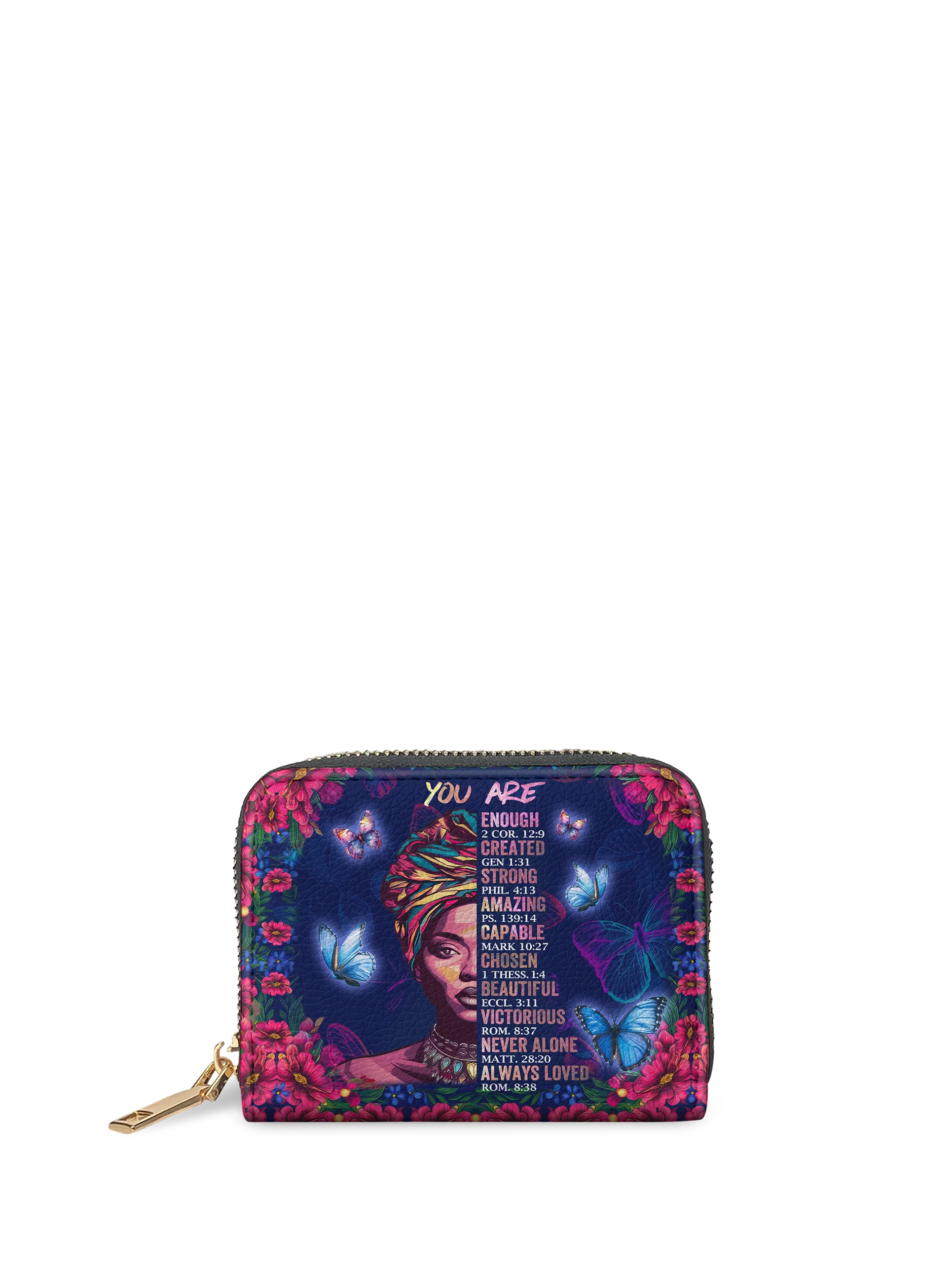 MELYLA "IMANI" BLUE ORCHID MINI WALLET