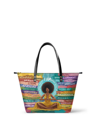 Melyla "AfroEssence" Leather Tote Bag