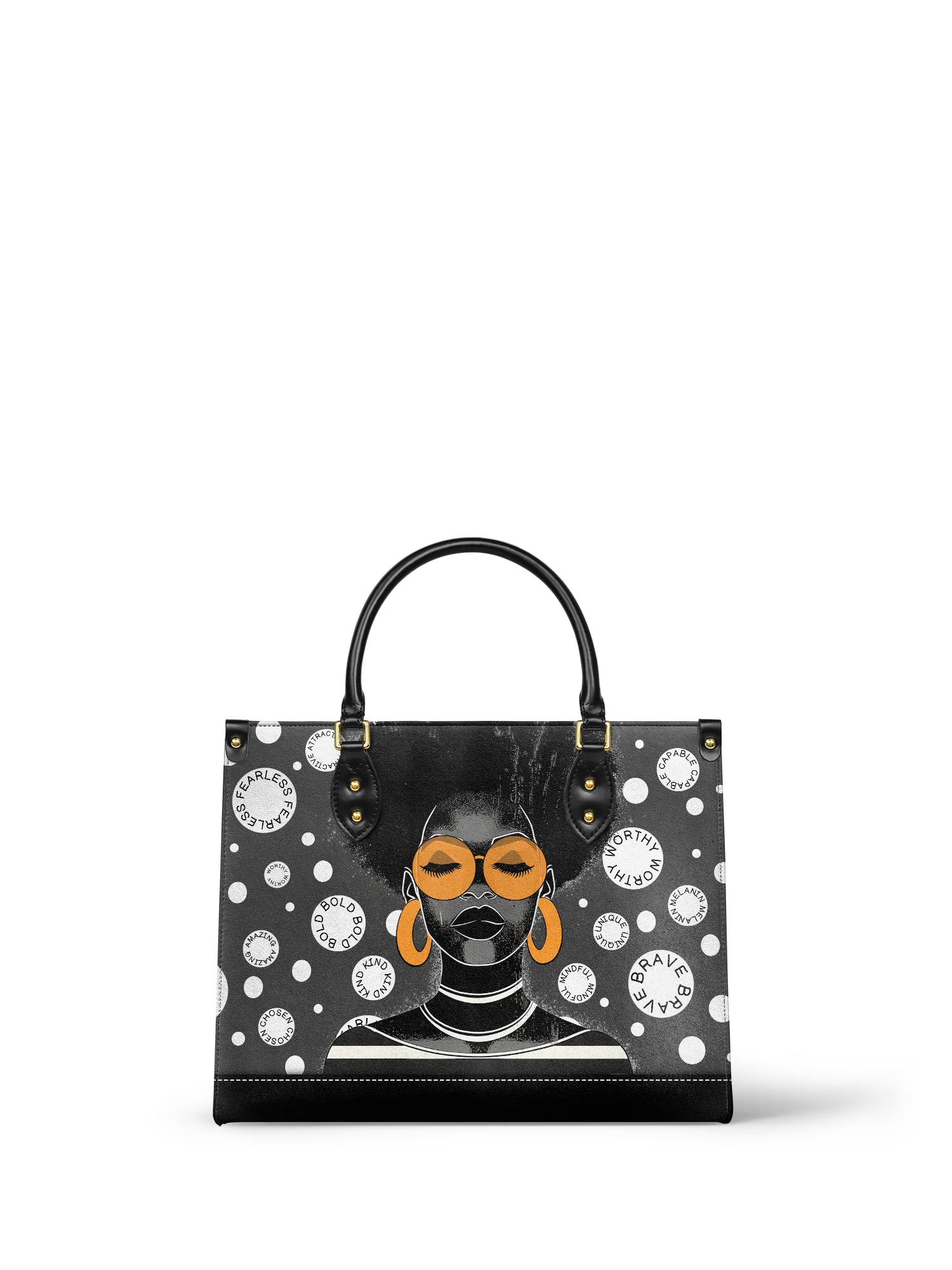 Melyla "Fahari" Monochrome Leather Handbag